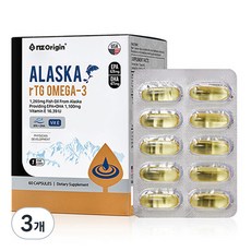 엔젯오리진 알래스카 알티지 오메가-3 72.9g, 60정, 3개