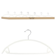 Back to Basics 防肩角防滑鋼製衣架, 白色, 10個
