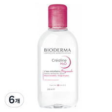 바이오더마 크레알린 센시비오 H2O 클렌징워터, 250ml, 6개