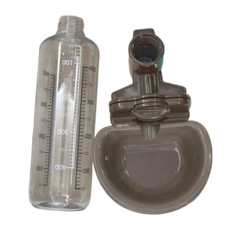 Richell 利其爾 固定式飲水盤 犬用 附刻度瓶 S, 棕色, 1組