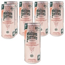 Maison Perrier 法國沛綠雅 氣泡天然礦泉水 葡萄柚風味 鋁罐, 250ml, 6罐