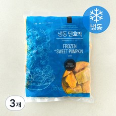 글로벌냉동식품 중국산 단호박 탈피 (냉동), 3개, 1kg