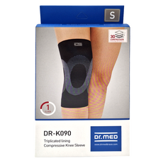 Dr.MED 三重加壓護膝套 3D加壓 DR-K090, 1個, 黑色 + 灰色