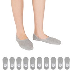 GANASOCKS 女士雙層素色隱形襪10雙