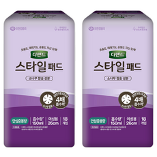 디펜드 여성용 스타일 참숯 패드형 성인기저귀, 18개입, 2개
