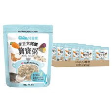 Chila 兒食樂 寶寶常溫粥 米豆大尾鱸 嚴選台灣食材 添加超級食物紅藜麥 營養均衡, 150g, 10包