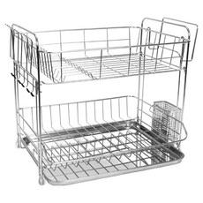 4BNK 스텐 식기건조대 B형, 2단, 실버, 1개