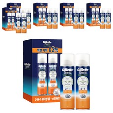 질레트 프로글라이드 액티브 스포츠 쉐이빙 폼, 245g, 12개