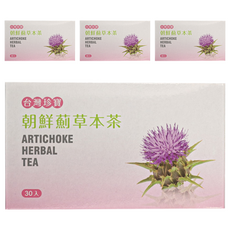 大雪山農場 台灣朝鮮薊草本茶, 3g, 4盒, 30包