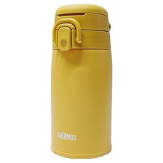 THERMOS 膳魔師 旋蓋勾勾不鏽鋼保溫瓶 JOS-400 便攜提環設計 冷熱皆宜, 400ml, 黃色, 1個