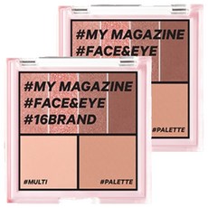 16 brand 迷你雜誌彩妝盤, 03 陽光裸色心情, 2盒