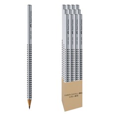 FABER-CASTELL 輝柏 2001握得住鉛筆 HB, 銀色, 12支