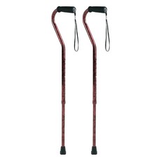 Carex 오프셋 조절 디자이너 지팡이, 빨간색, 2개