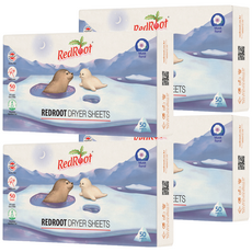 RedRoot 烘衣片衣物柔軟精 50張 2個 麝香花香, 4個