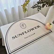 POSIELLA 可水洗珪藻土踏墊 第四代 優雅花園, 華麗米色