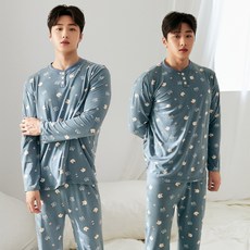 테라우드 남성용 훌라펫 피치기모 잠옷 상하의 2p 세트