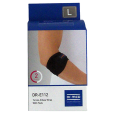 Dr.MED 雙側加壓手肘護具, 1個, 黑色