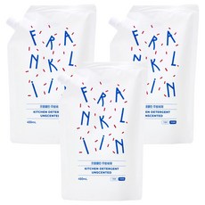 FRANKLIIN 유아용 주방세제 리필, 3개, 450ml