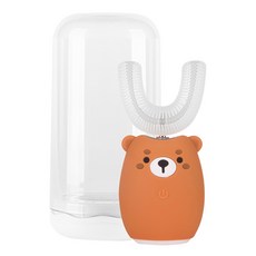 Luveta 樂唯他 U型牙套式兒童電動牙刷, 6-12歲適用, LUV-TB001BB, 棕色小熊, 1組