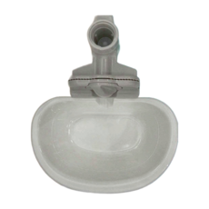 Richell 利其爾 固定式飲水盤 貓用, 灰色 + 白色, 1個