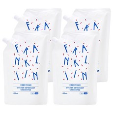 FRANKLIIN 유아용 주방세제 리필, 4개, 450ml