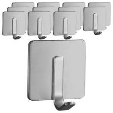 咪咪購物 304不鏽鋼掛勾 4.5mm 6個, 扁勾款, 2組