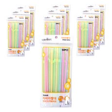 Young Star 彩色吸管隨機出貨, 50入, 10包