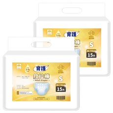 YUICARE 育護 成人褲型紙尿褲 拉拉褲, S(80~110cm), 15片, 2包