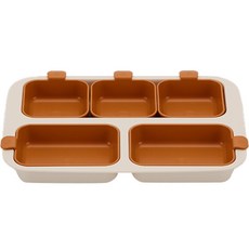 네스틱 원플레이트 유아식판, 바닐라브라운, 플레이트 + 미디움볼 2p + 스몰볼 3p, 1개