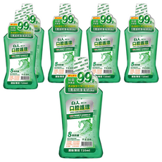 T.KI 白人 清新漱口水 1+1促銷組, 720ml, 6瓶