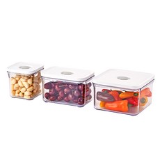 改變真空多容器馬赫基本 3 件套, 真空保鮮盒 0.5L+1L+1.5L, 1組