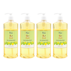 Fees BEBE 嬰兒柔護洗髮沐浴精 蘋果香, 600ml, 4瓶