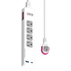 Tyson 太順電業 USB延長線 4座20W智慧快充組 台灣製造, 1.2m, 白色, 1個