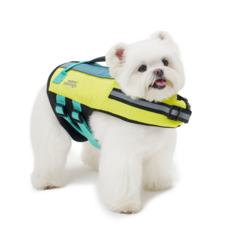 meongmoongs 狗狗戲水安全防護救生衣, 1個, 黃色+水藍色