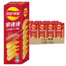 Lay's 樂事 洋芋片 A5和牛口味, 60g, 15盒