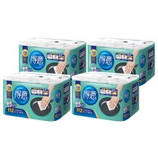 得意 金得意系列 巧撕廚房紙巾 Set 6捲, 強韌度提升33% 濕擦不易破, 10倍吸水量 20倍吸油力, 4袋