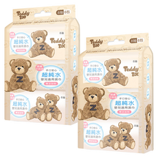 ONEDER 旺達棉品 TEDDYZOO超純水嬰兒迷你濕巾, 45g, 8抽, 12包