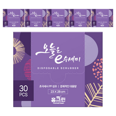 홈크린 일회용 수세미, 퍼플, 6개