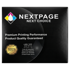 NEXTPAGE 台灣榮工 副廠標籤帶 12mm LK-4TLN 適用於 EPSON 標籤機, 8m, 透明底藍字