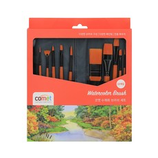 코멧 수채화 브러쉬 세트, 10종, 1개