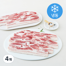 미트엔조이 수입산 삼겹살 8mm 구이용 (냉동), 4개, 2.5kg