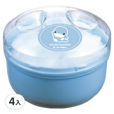 KU.KU.酷咕鴨 粉撲盒 ku5304 嬰兒粉撲 寶寶護膚 乾爽舒適, 4入