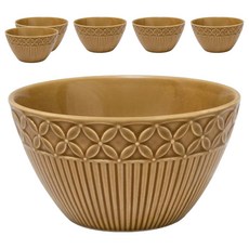 wandu 瓦讀 奈良陶瓷碗 5吋, 黃色, 6個