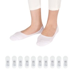 GANASOCKS 緊密貼合雙層帶鞋頭加固隱形襪 船型襪 10雙