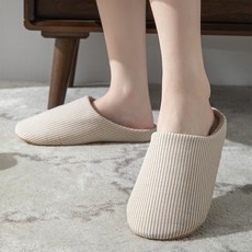 마메 여성용 거실 실내화, 베이지, 1개