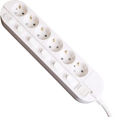 連接 獨立開關電源延長線 電線型 6孔, 2m, 單一顏色, 1個
