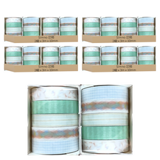 Simno 芯陌 基礎套裝紙膠帶 3m x 10mm 5捲, 雲影, 8盒