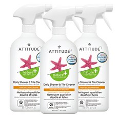 ATTITUDE 浴缸瓷磚清潔噴霧, 800ml, 3入