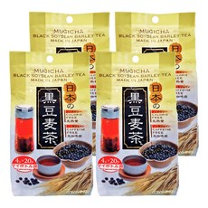 SANEI KOSAN 三榮興產 黑豆麥茶, 日本產, 無咖啡因, 無熱量, 4g x 20包, 4袋