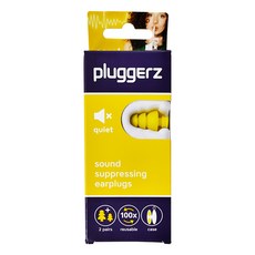 Pluggerz 安靜耳塞 聲音濾波器 可重複使用 帶收納盒, 2副, 1盒